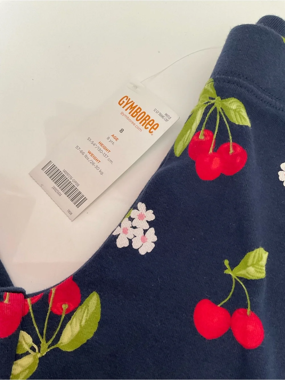 Gymboree Kids Navy Cherry Print Leggings Size 8 (NWT)